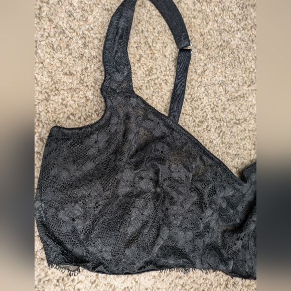 Victoria's Secret Black Push Up Without Padding Lace Bra Adjustable Straps 34DD - Picture 2 of 7